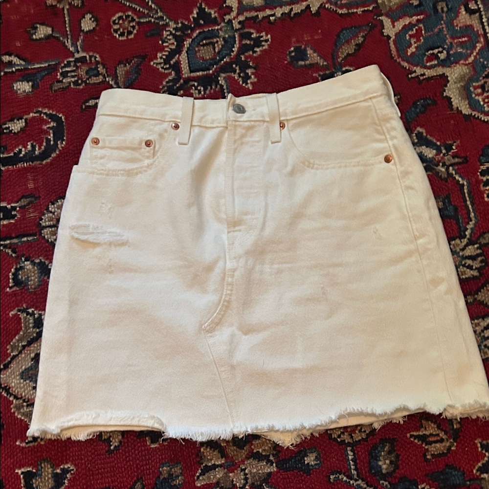 Levi's White Mini Skirt